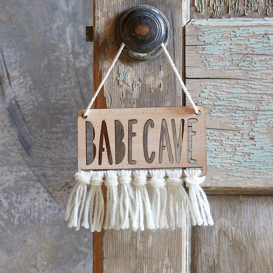 Babe Cave Wood Nursery Sign