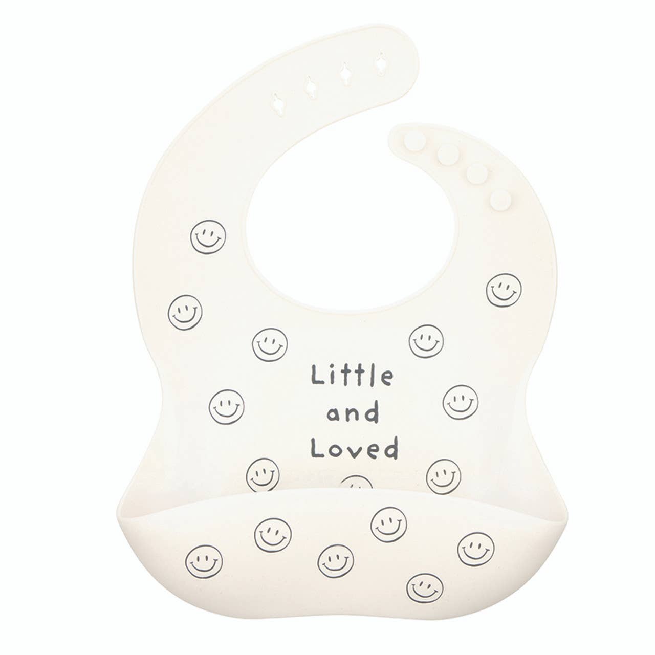 Silicone Bib - Smile, Little & Loved