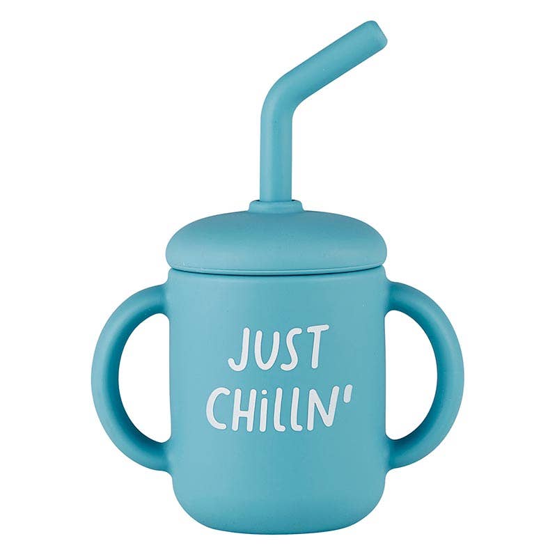 Just Chilln' Silicone Sippy Cup Tumbler with a Straw