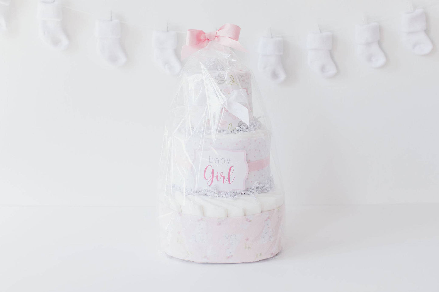 Baby Girl Diaper Cake Gift- Bunny