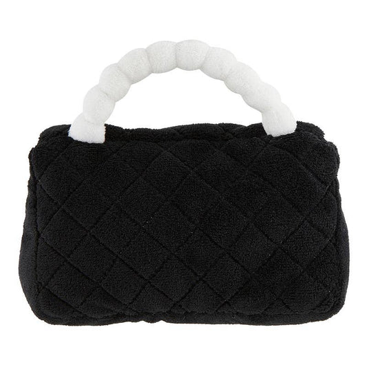 Plush Rattle Purse in Black