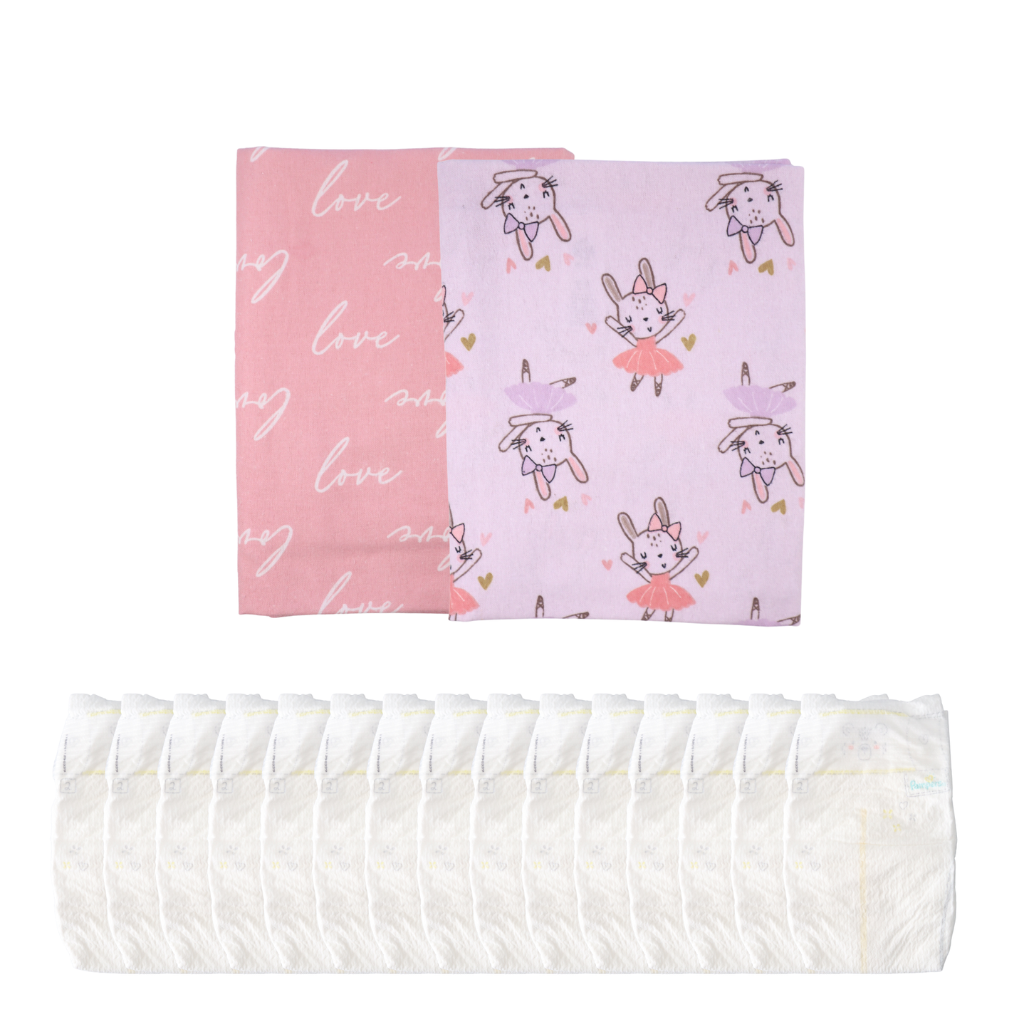 2-Tier Baby Girl Diaper Cake Gift Set- Ballerina