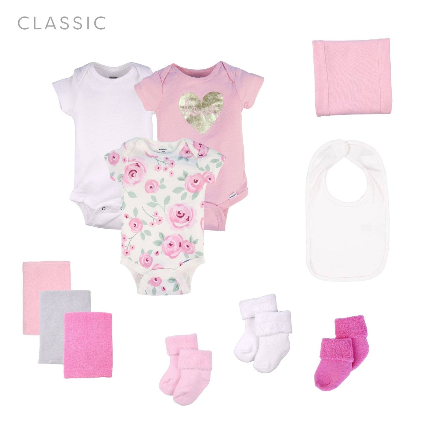 Baby Girl Gift Set Newborn Box - Rose