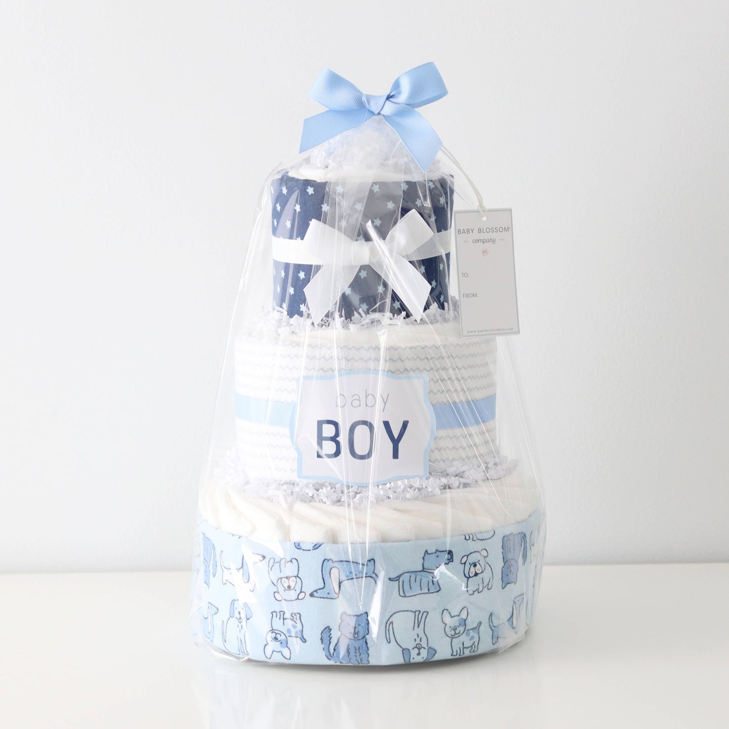 Baby Boy Diaper Cake Gift - Puppy