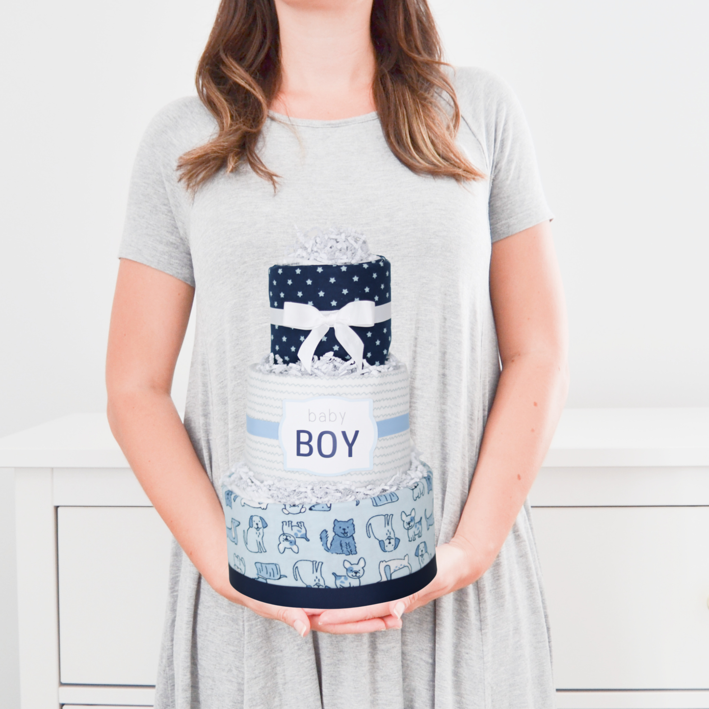 Baby Boy Diaper Cake Gift - Puppy