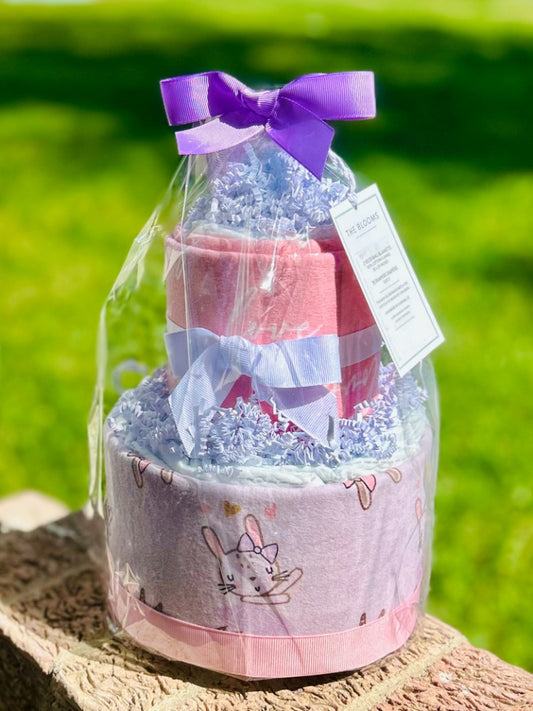 2-Tier Baby Girl Diaper Cake Gift Set- Ballerina