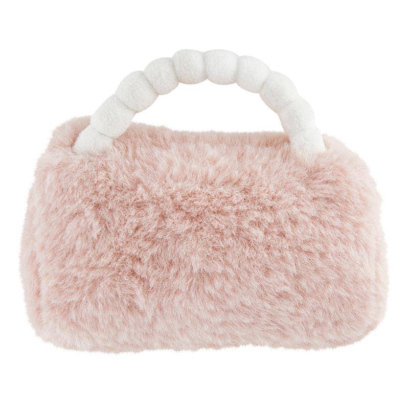 Plush Rattle Purse in Light Pink
